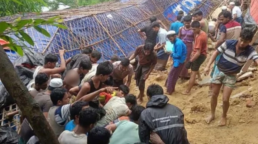 কক্সবাজারে রোহিঙ্গা ক্যাম্পে পাহাড় ধসে ৫ মাদ্রাসা শিক্ষার্থীর মৃত্যু